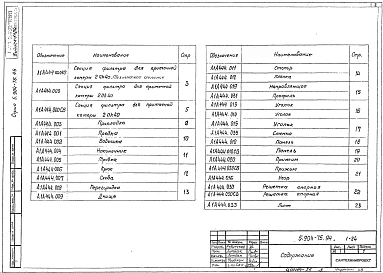 Выпуск 1-24 Секция фильтра для приточной камеры 2ПК40. Рабочие чертежи