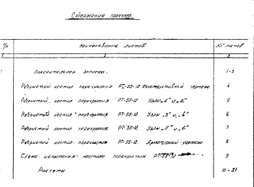 Альбом 1 Рабочие чертежи РТ-55-12