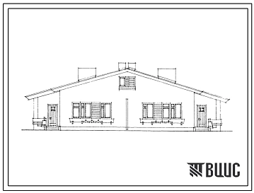 Типовой проект 184-12-200.85 1-этажный 2-квартирный жилой дом с 3-комнатными квартирами. Для строительства в 1В климатическом подрайоне, 2 климатическом районе.