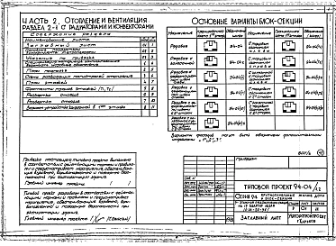 Альбом 6 Часть 1 Архитектурно-строительные чертежи выше отм.0.000.  Часть 2 Отопление и вентиляция Раздел 2-1 С радиаторами и конвекторами. Часть 3 Водоснабжение и канализация выше отм.0.000. Часть 4 Газоснабжение. Часть 5 Электрооборудование. Ч