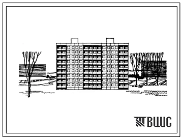 Типовой проект 1-464Д-110 Девятиэтажный двухсекционный крупнопанельный жилой дом на 72 квартиры (двухкомнатных-36, трехкомнатных-36).