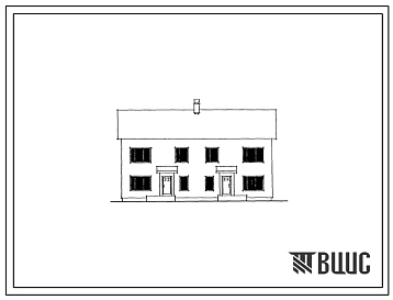 Типовой проект 144-12-67  Двухэтажный двухквартирный кирпичный жилой дом с трехкомнатными квартирами в двух уровнях.