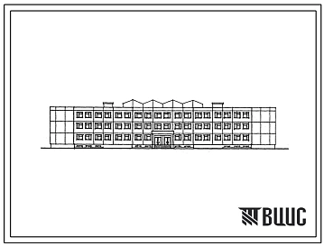 Типовой проект 221-1-543.87 Школа на 33 класса (1266 учащихся) в конструкциях серии 1.090.1-1