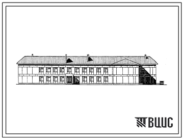Типовой проект 223-1-511.2.13.87 Школа на 11 классов (132 учащихся). Для Республики Саха (Якутия). Здание одно-, двухэтажное. Стены из крупных легкобетонных блоков. Объем 7208м?