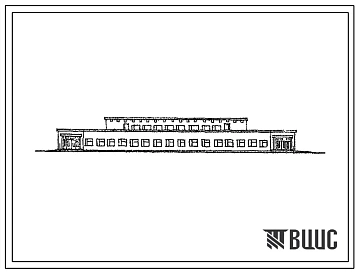 Типовой проект 52953-83 (04-73-КК) Столовая солдатская двухсменная на 1000/2000 мест/обедов   со стенами из кирпича и внутренним каркасом серии ИИ-04