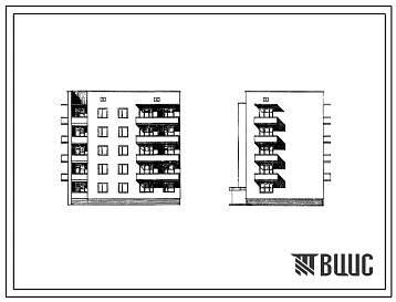 Типовой проект 87-018/72/1 Пятиэтажная торцовая левая блок-секция на 15 квартир со стенами из кирпича (однокомнатных 1Б-5; двухкомнатных 2Б-5; трехкомнатных 3Б-5).