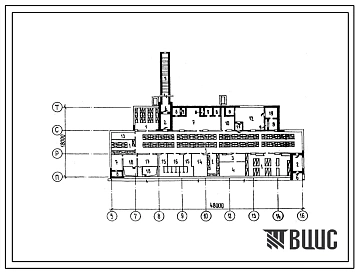 Типовой проект A-II(III,IV)-380 252-07-26.90 Вспомогательные помещения в подвале лечебно-диагностического корпуса для расширения существующих центральных районных больниц, (убежище на 380 человек, размеры убежища 48м на 18м, режимы вентиляции 1,2).