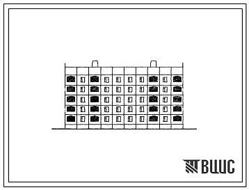 Типовой проект 105-088с.84 Блок-секция 5-этажная 20-квартирная 3Б.4Б-4Б.3Б рядовая с торцевыми окончаниями. Шаг поперечных стен 3,6 м. Для строительства в 3 климатическом районе Киргизской ССР сейсмичностью 9 баллов.