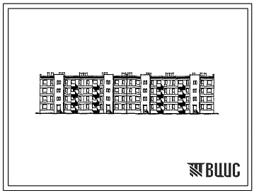 Типовой проект 113-114-15с Четырехэтажный четырехсекционный жилой дом на 48 квартир