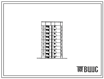 Типовой проект 135-0273с.13.86 9-этажная поворотная блок-вставка с внешним углом 120 для Бурятской АССР