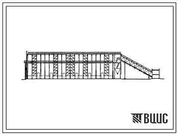 Типовой проект 705-1-116 Прирельсовый склад незатаренных минеральных удобрений емкостью 10 000 т с несущими конструкциями из деревянных алееных 3-х шарнирных арок.