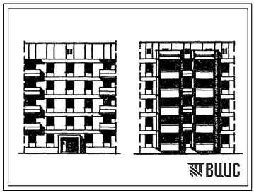Типовой проект 159-01СП/1 Пятиэтажная блок-секция из кирпичных блоков индустриального изготовления 3А.4Б рядовая.