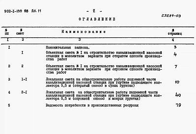 Альбом 11Сметы. Подземная часть