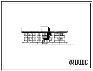 Типовой проект 111-139-15М Двухэтажный односекционный 16-квартирный жилой дом с мелкоразмерными панелями стен «на модуль» (однокомнатных 1А-4, 1Б-8; двухкомнатных 2А-4).