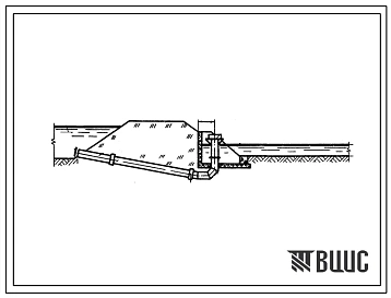 Типовой проект 820-198 Водовыпуски в рисовые чеки с автоматическим регулятором уровня диафрагменного типа с расходом от 40 до 150 л/с.