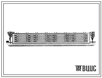 Типовой проект 1-335Д-33 Пятиэтажный восьмисекционный крупнопанельный жилой дом на 115 квартир (двухкомнатных  96, трехкомнатных  14, четырехкомнатных  5).