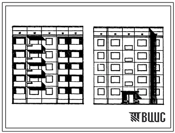 Типовой проект 94-04/1 Пятиэтажная крупнопанельная рядовая блок-секция на 15 квартир, левая (Р.1Б-2Б-3Б)