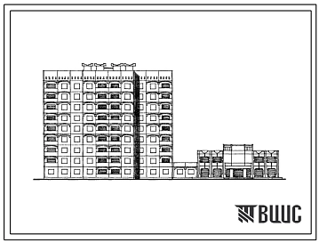 Типовой проект 161-165-17с.13.86 9-этажное общежитие на 294 места для рабочих и служащих (для строительства в г. Душамбе)