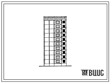 Фасады Типовой проект 97-0355с.23.89 10-этажный компоновочный объемно-планировочный элемент КОПЭ 10.4 для Кемеровской области