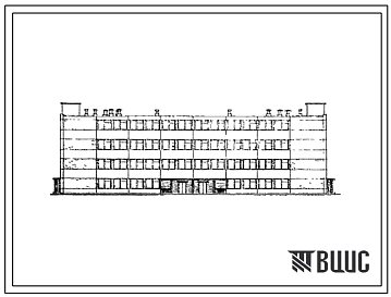 Типовой проект 504-10 Блок служебно-технического здания для морских портов на 300 человек в максимальную смену (для непылящих грузов)