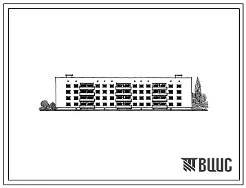 Типовой проект 114-24-30 Четырехэтажный четырехсекционный дом на 32 квартиры (двухкомнатных 2Б-8, трехкомнатных 3Б-16, четырехкомнатных 4Б-6). Для строительства в южных районах УССР