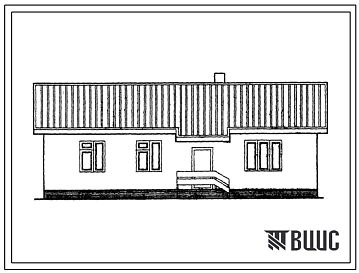 Типовой проект 184-000-171с Одноэтажный одноквартирный жилой дом с четырехкомнатной квартирой с упрощенным благоустройством. Для индивидуального строительства.