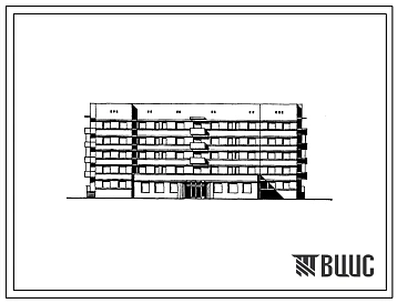 Типовой проект 164-114-44с.85 Общежитие 5-этажное на 198 человек для рабочих и служащих