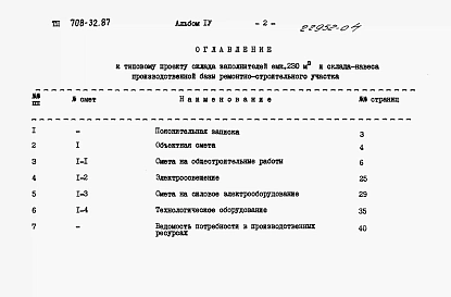 Альбом 4 Сметы. Ведомости потребности в материалах.