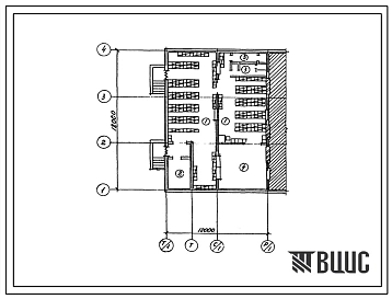 Типовой проект П-1-300(409-14-62.87) Технического подполье пристройки административно-бытовых помещений главного универсального завода по ремонту машин (убежище на 300 человек, размеры убежища 18м на 12м, режимы вентиляции 1,2).