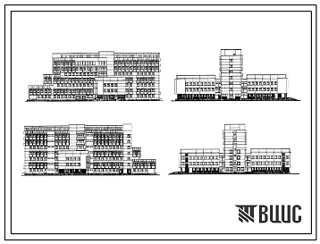 Типовой проект 252-3-39с.83 Главный корпус кардиологического диспансера на 120 коек. Сейсмичность 7, 8, 9 баллов. Здание трех -,  семиэтажное. Каркас сборный железобетонный серии ИИС-04. Стены из легкобетонных панелей.