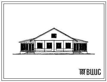 Типовой проект 181-11-42 Одноэтажный двухквартирный панельный жилой дом с трехкомнатными квартирами. Стены из многослойных панелей. Для строительства во 2 строительно-климатической зоне.
