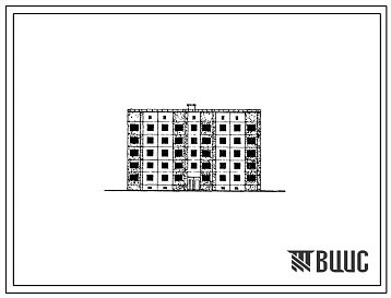 Типовой проект 138-010с Пятиэтажная рядовая блок-секция на 40 квартир (для малосемейных) 1А.1Б.1Б.2Б-1А.1Б.1Б.1Б.