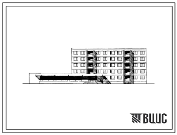 Типовой проект 102-039с Пятиэтажная двойная блок-секция на 27 квартир тип 3 (однокомнатных 1А-9; двухкомнатных 2Б-9; трехкомнатных 3Б-9) со встроено-пристроенным продовольственный магазином торговой площадью зала 289 м2, для строительства в 3Б климатическ