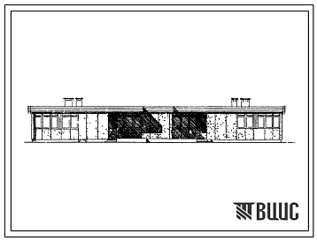Типовой проект 183-126-66/1 Одноэтажный дом на 2 квартиры (трехкомнатных 3Б-1, четырехкомнатных 4А-1). Для строительства в 4Г климатическом подрайоне г.Астрахани и области