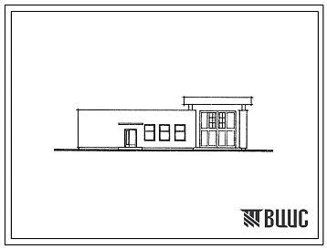 Типовой проект 416-6-12 Пожарное депо на 1 автомобиль для колхозов и совхозов.