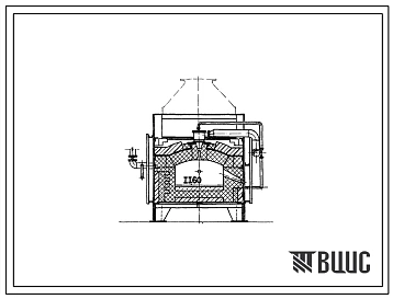 Типовой проект 406-9-291.84 Печь нагревательная щелевая размерами пода 1,2 х 0,6 м на газе среднего давления