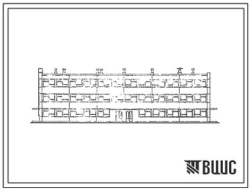 Типовой проект 504-7 Блок служебно-технического здания для морских портов на 150 человек в максимальную смену (для пылящих и непылящих грузов)