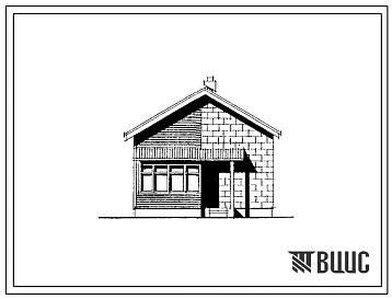 Типовой проект 183-000-597.87 Двухкомнатный садовый летний домик с мансардой. Площадь, м2: общая 23,6, мансарды 15,0, веранды 10,0 . Стены из газосиликатных блоков