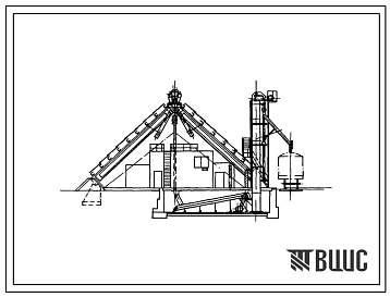 Типовой проект 501-122 Пескоснабжение установки для локомотивов. Склад сухого песка железобетонный, шириной 18 м.