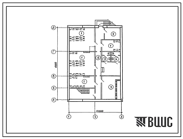 Типовой проект П-2, П-4-90(816-1-83.86) Помещения учебных классов в подвале станции технического обслуживания машин и оборудования для животноводства и кормопроизводства, (убежище на 90 человек, размеры убежища 18м на 12м, режимы вентиляции 1,2,3).