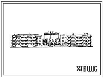 Типовой проект 164-77-162сп.13.90 Общежитие для семейных студентов ВУЗов и аспирантов на 288 человек (со стенами из кирпича) для строительства в Узбекской ССР