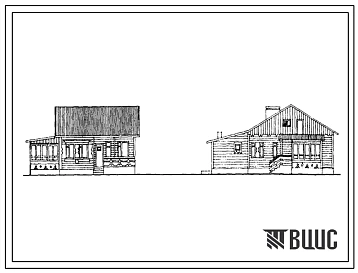 Типовой проект 186-000-345.13.85 Одноэтажный дом с трехкомнатной квартирой типа 3Б, блокированных с хозпостройкой