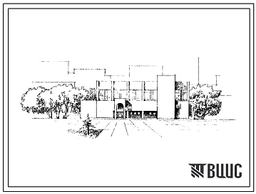 Типовой проект 294-2-63 Спортивный корпус с залом (ареной 36х18 м) с местами для зрителей. Для строительства в 1В климатическом подрайоне, 2 и 3 климатических районах