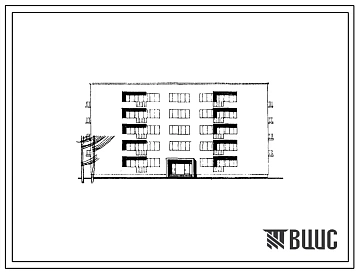 Типовой проект 164-80-1 Пятиэтажное общежитие на 216 мест с кухнями в жилых ячейках.