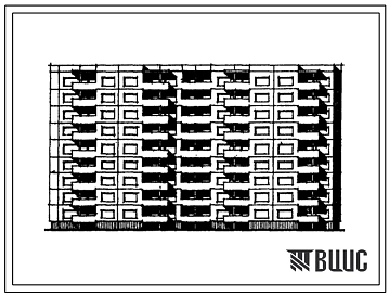 Типовой проект 111-120В-32/1 Девятиэтажный двухсекционный дом на 72 квартир (однокомнатных 1Б-9, двухкомнатных 2Б-27, трехкомнатных 3А-18, 3Б-9 четырехкомнатных 4Б-9). Для строительства во 2В климатическом подрайоне Литовской ССР
