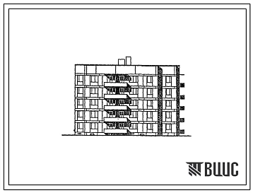 Типовой проект 81-021.13.88 Пятиэтажная блок-секция угловая правая на 25 квартир. Для Калининграда и Калининградской области