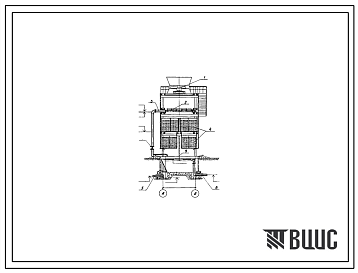 Типовой проект 901-6-84.86 Градирня пятисекционная с вентиляторами 3вг25 пленочная с секциями площадью 16 м2 с каркасом из железобетонных элементов