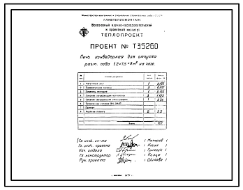 Проект Т35260 Печь конвейерная для отпуска размером пода 1,2х7,5=9 м² на газе