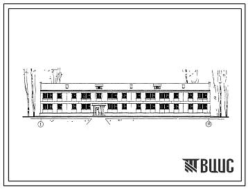 Типовой проект 1-50А-5 Двухэтажный 20-квартирный дом для малосемейных.