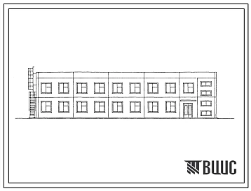 Типовой проект 416-7-297.88 Главное здание ремонтно-эксплуатационной базы для электрических сетей городов с населением от 30 до 100 тыс.человек ( в конструкциях серии 1.090.1-1).